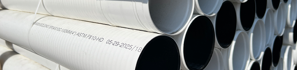 HDPE F810 triple wall drainage pipe stocked for wholesale distribution