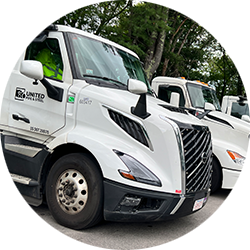 United Pipe & Steel delivery trucks supporting wholesale distribution and logistics operations
